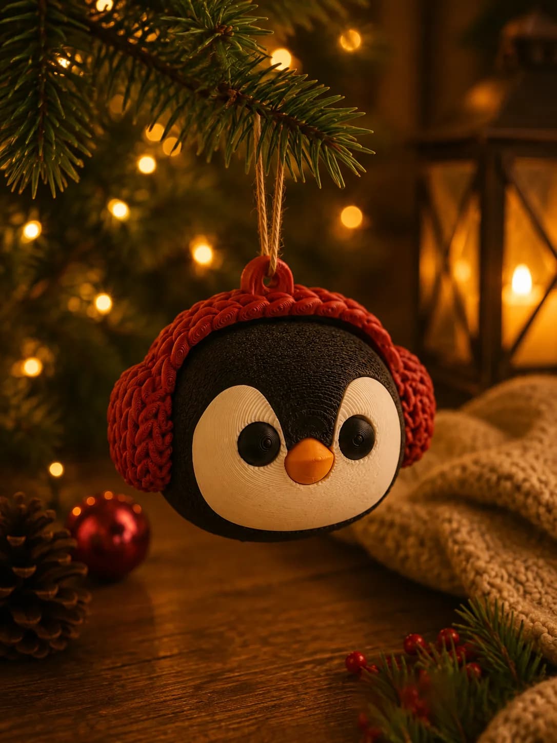 Adorno pingüino crochet