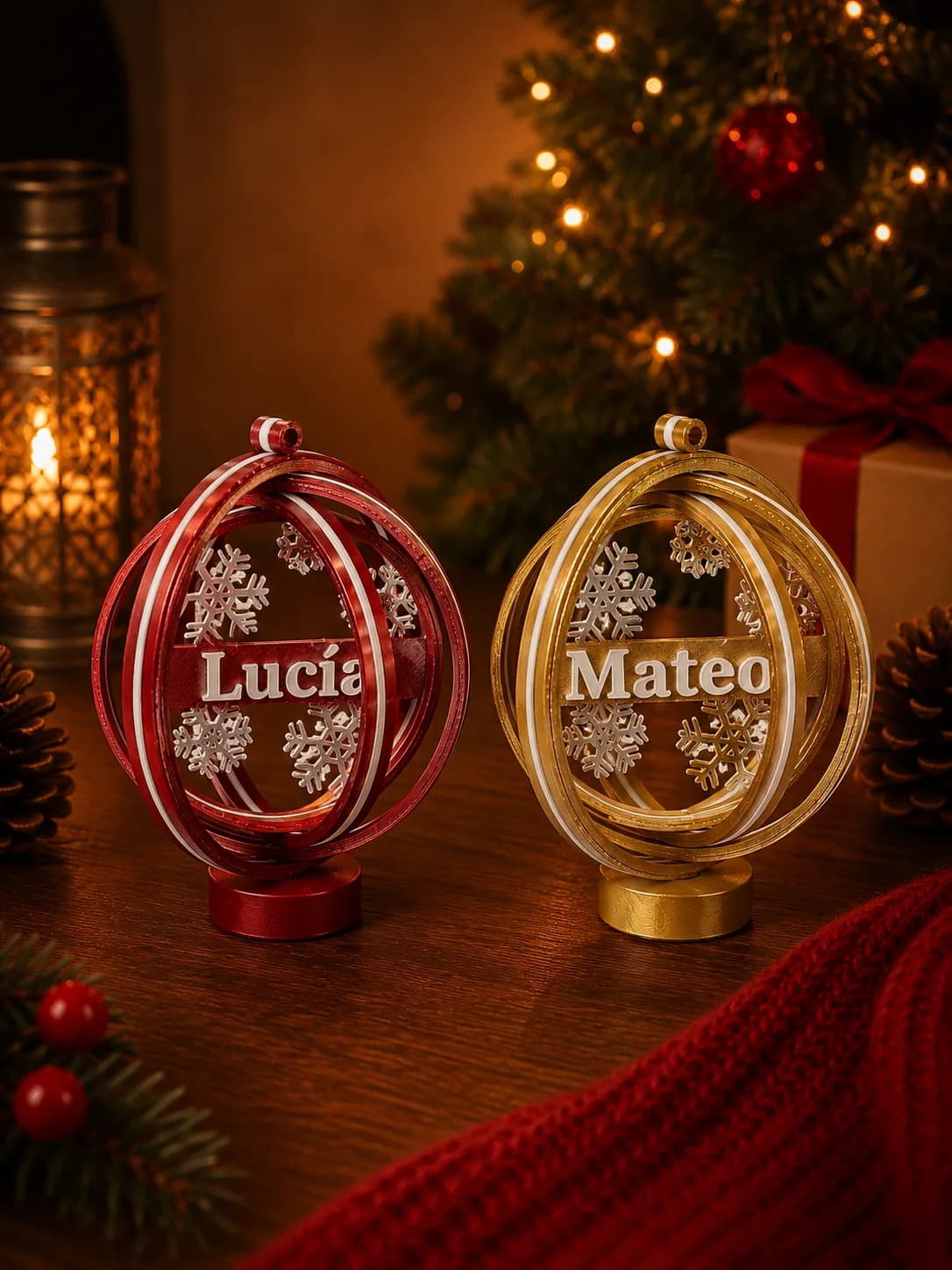 Bola de Navidad giratoria