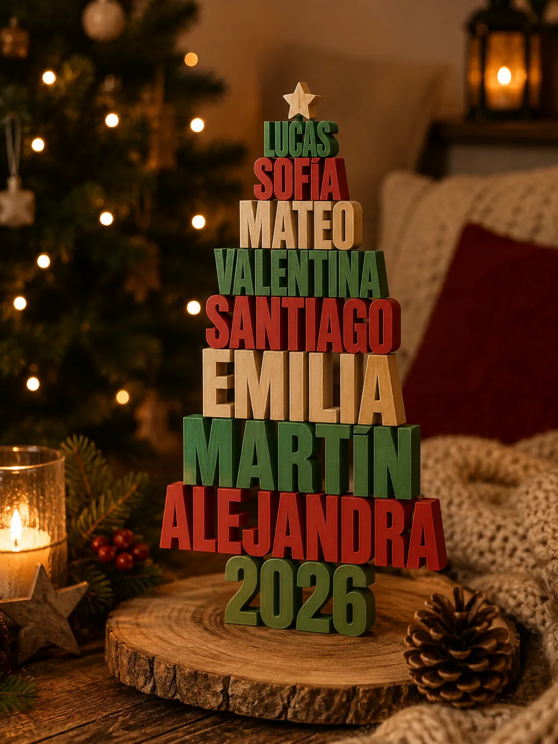 Árbol de Navidad familia